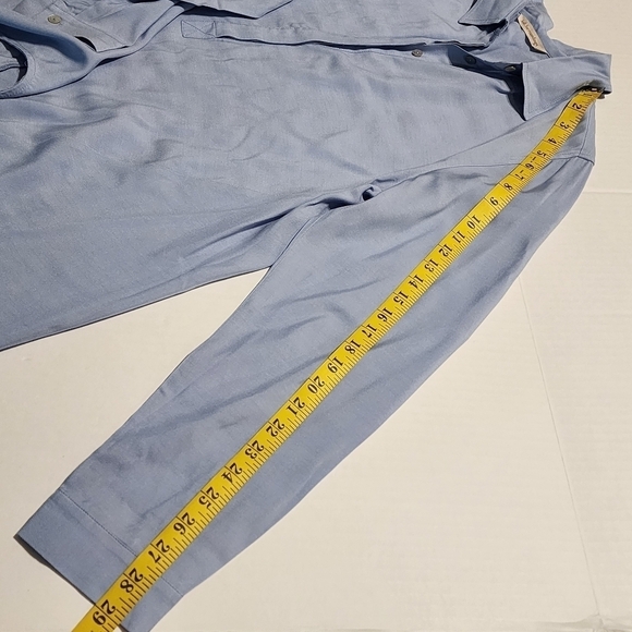 Soft Surroundings size M blue tunic top Hi-low - Picture 9 of 10